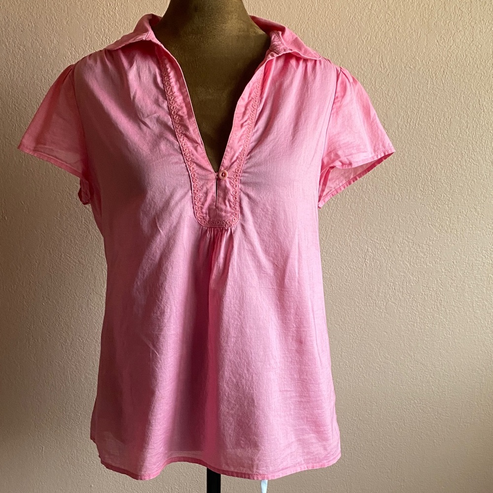 BANANA REPUBLIC 100% Cotton Light Pink Blouse